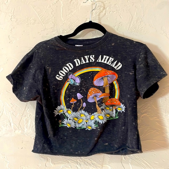 No Boundaries Tops - NO BOUNDARIES | Mushroom 🍄 Crop Top Good Days Ahead